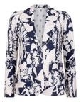 Blazer in fancy leaves