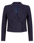Cropped blazer met strepen