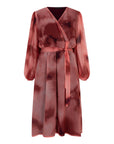 Jurk in romantic tie dye met ceintuur