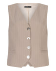 Gestreepte gilet met knopen