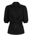 Blouse met kraag en strik