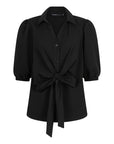 Blouse met kraag en strik
