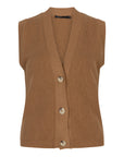 Mouwloos vest met knopen