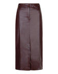 Imitatieleren rok met split