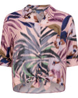 Geknoopte blouse in flower design