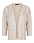 Vest met glitter bloemdetails