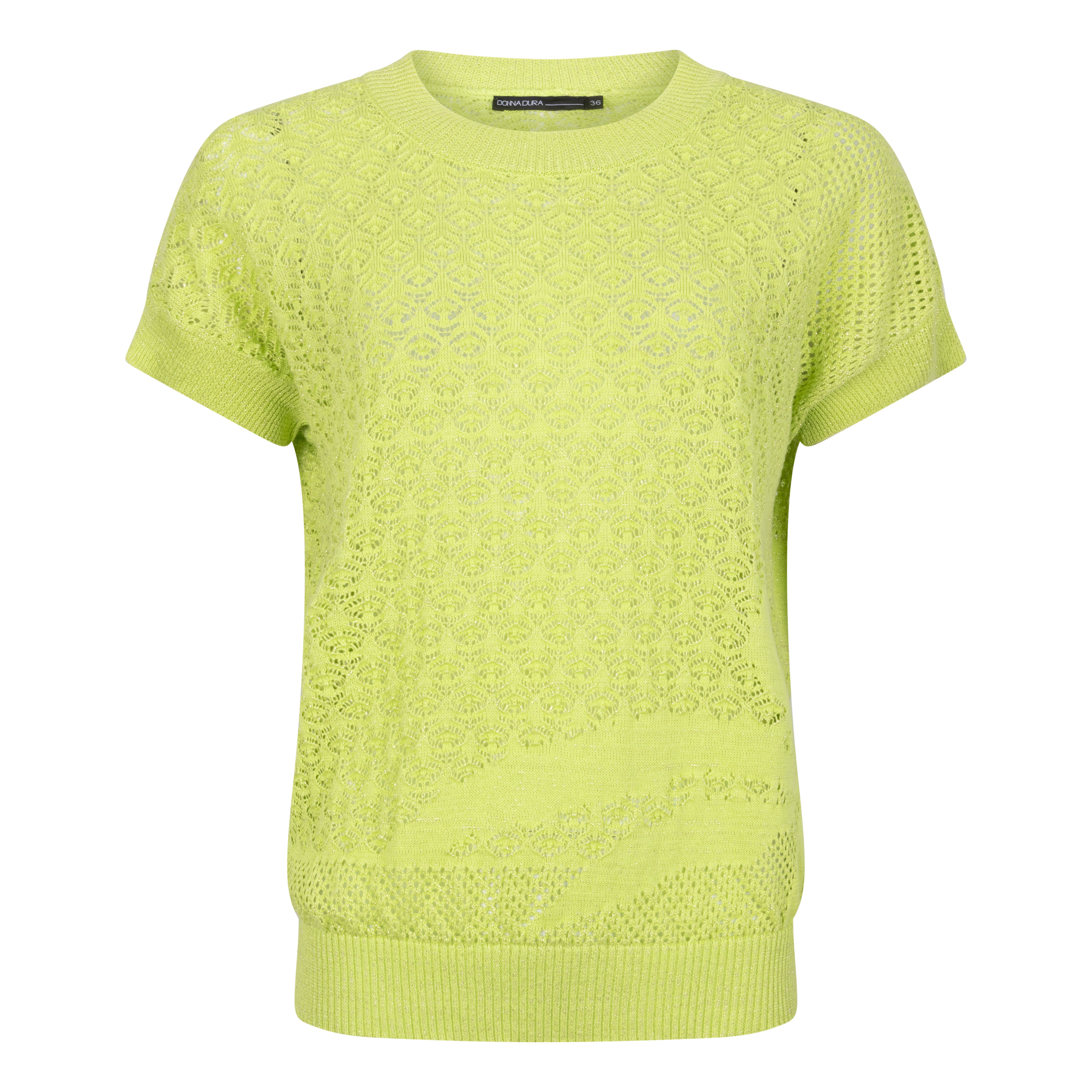 Trui met korte mouwen en ronde hals