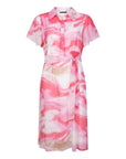 Jurk met korte mouwen in romantic tie dye