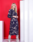 Lange jurk in luxury mix