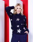 Trui met metallic sterren