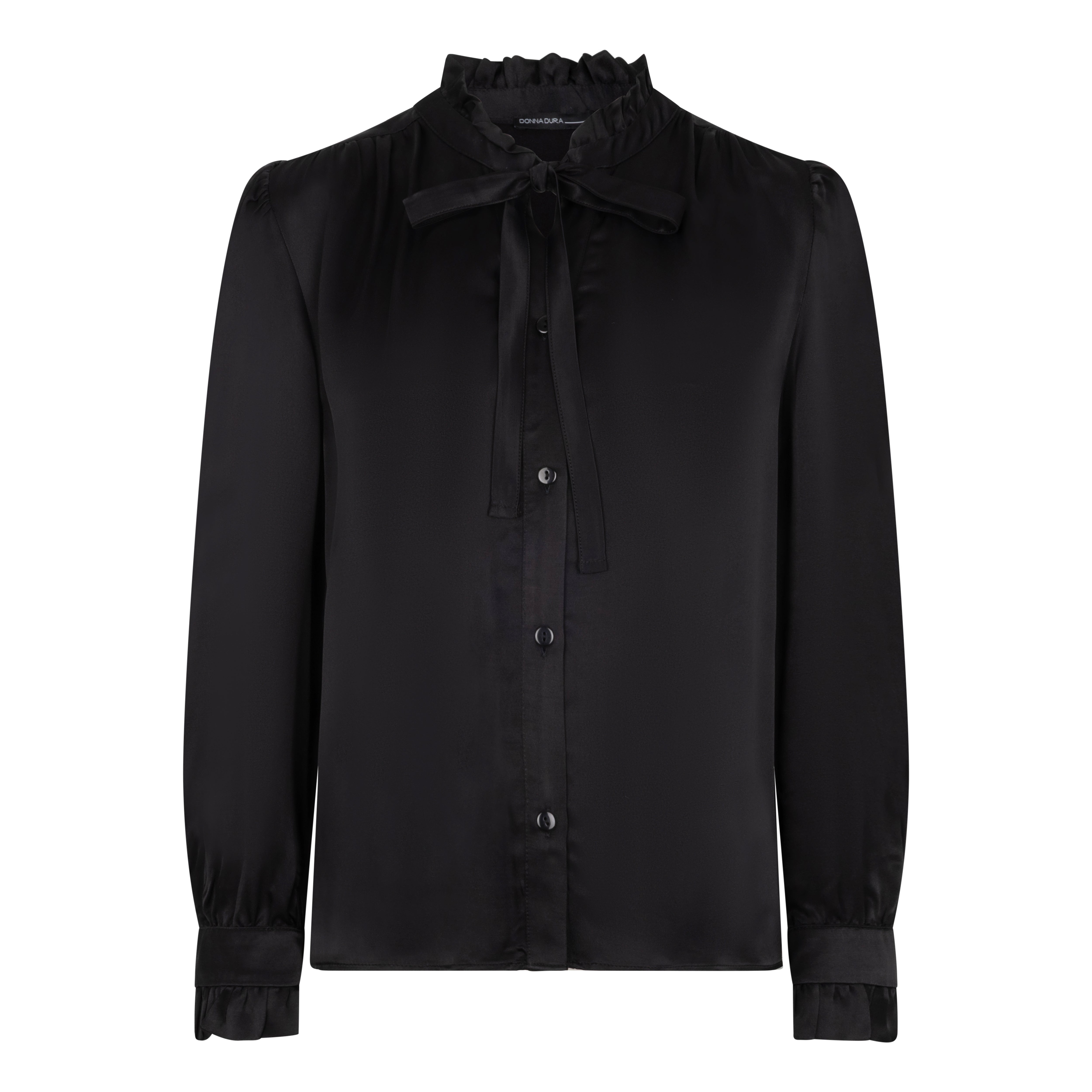 Satijnen blouse met strik