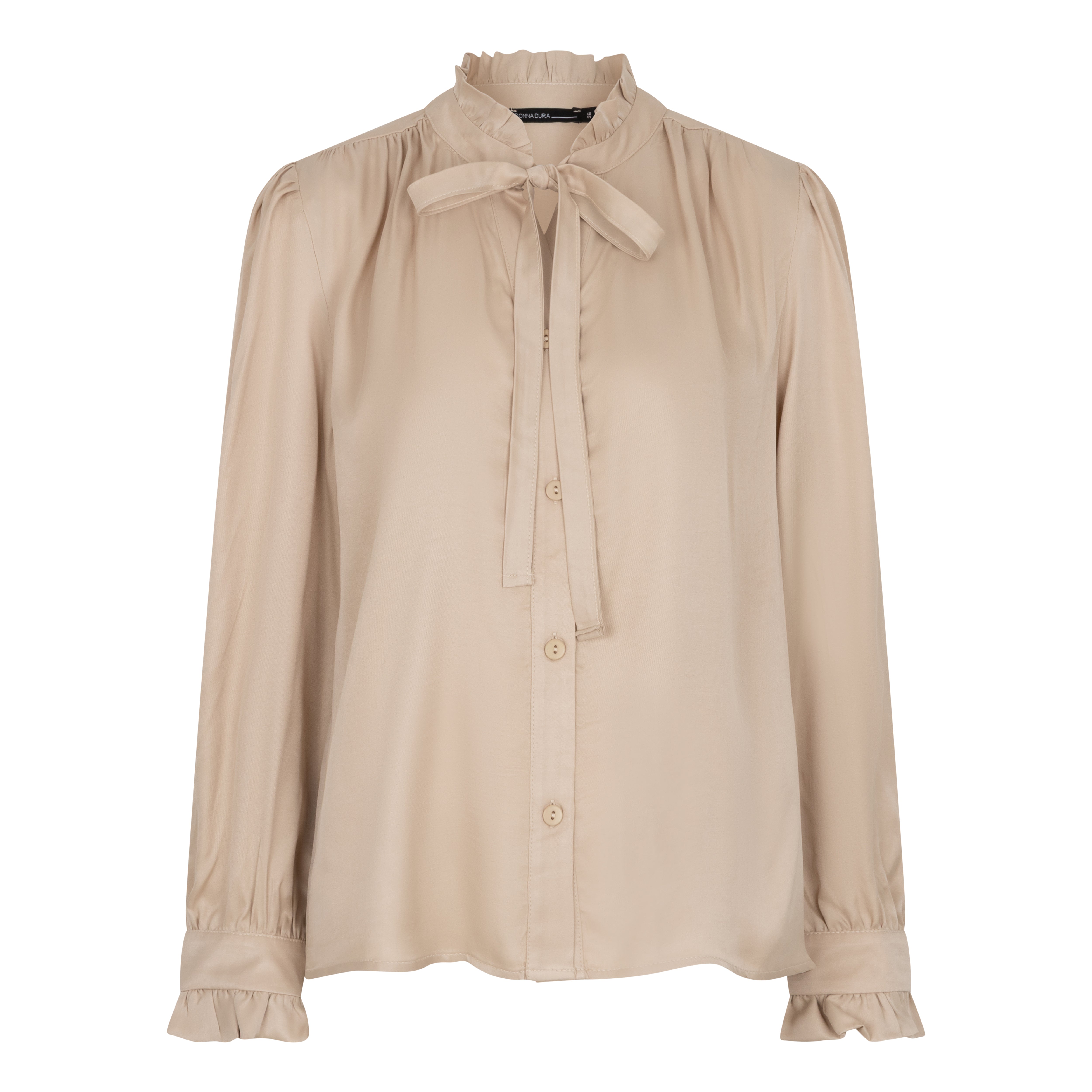 Satijnen blouse met strik