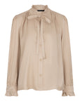 Satijnen blouse met strik